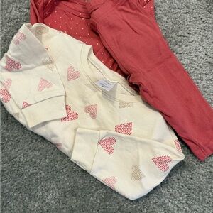 Carter's Pink and Cream Heart Matching Set